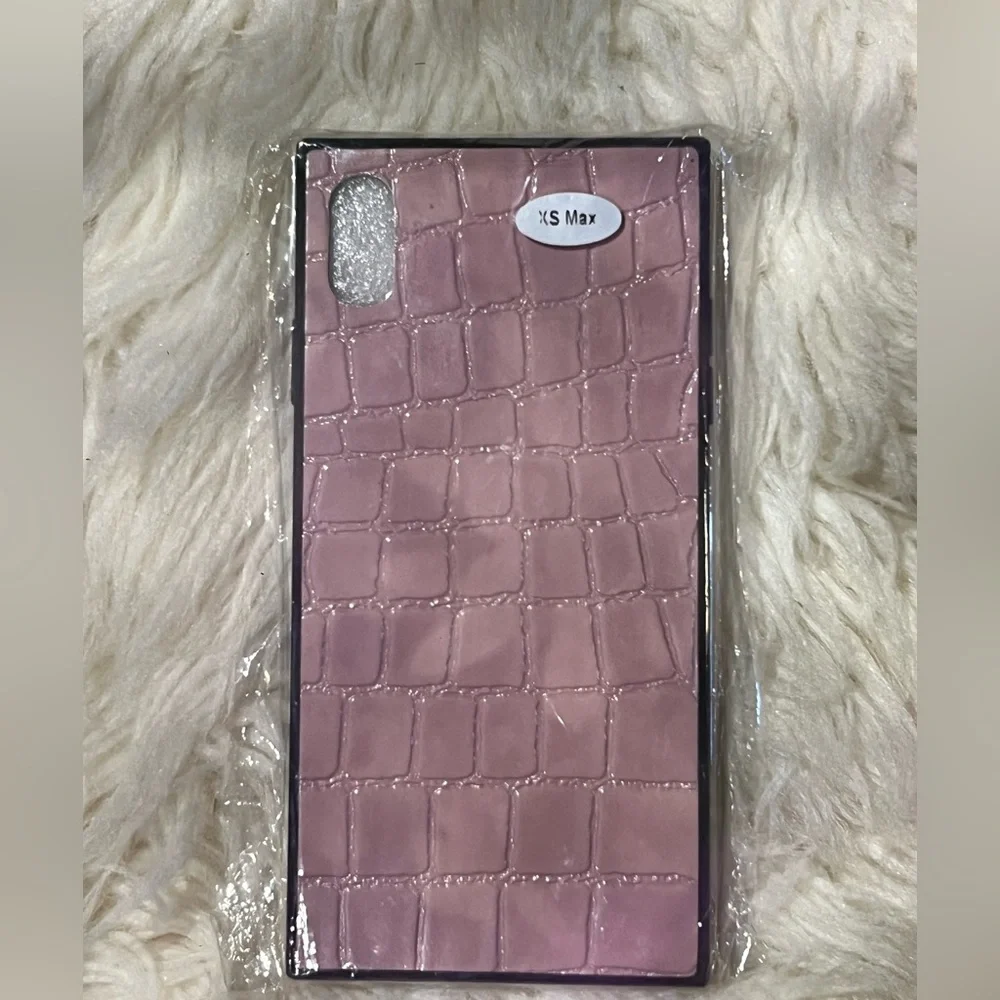 Iphone Sx Genuine Cow Leather With Croc Pattern - Picture 1 of 5